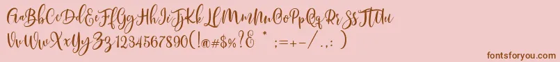 Más sobre la fuente Scoothlane Script Demo Version fuente Scoothlane Script Demo Version – Fuentes Marrones Sobre Fondo Rosa
