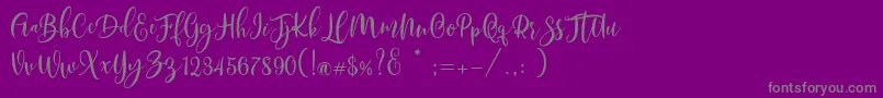Scoothlane Script Demo Version Font – Gray Fonts on Purple Background