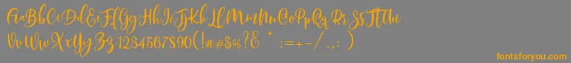 Scoothlane Script Demo Version Font – Orange Fonts on Gray Background