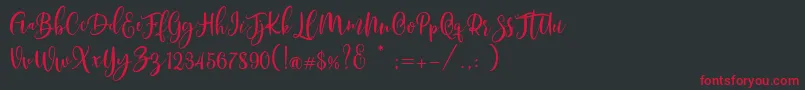 Scoothlane Script Demo Version Font – Red Fonts on Black Background