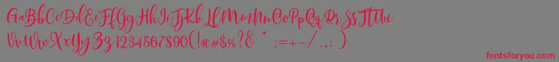 Scoothlane Script Demo Version Font – Red Fonts on Gray Background