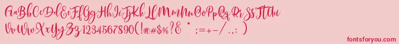 Scoothlane Script Demo Version Font – Red Fonts on Pink Background