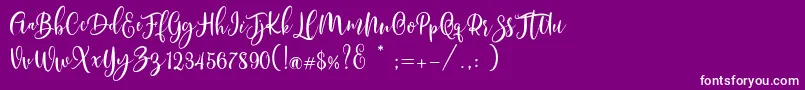 Scoothlane Script Demo Version Font – White Fonts on Purple Background