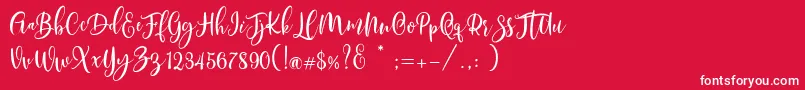 Scoothlane Script Demo Version Font – White Fonts on Red Background