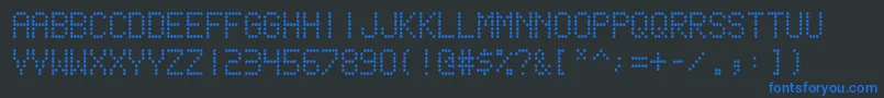 Шрифт scoreboard – синие шрифты на чёрном фоне