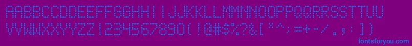 フォントscoreboard – 紫色の背景に青い文字