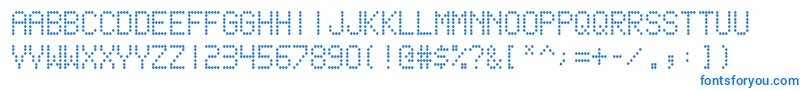scoreboard Font – Blue Fonts on White Background