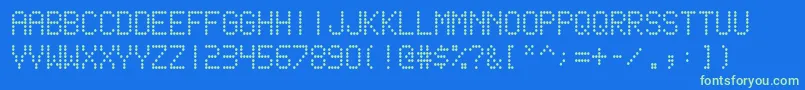 scoreboard Font – Green Fonts on Blue Background