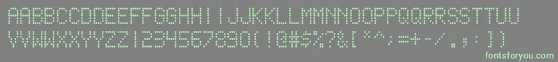 scoreboard Font – Green Fonts on Gray Background