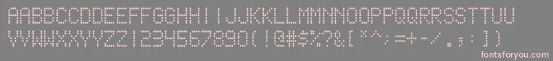 scoreboard-Schriftart – Rosa Schriften auf grauem Hintergrund