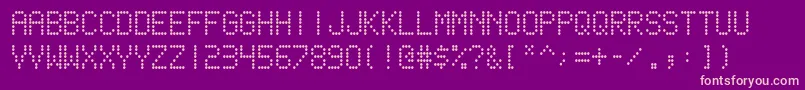 scoreboard Font – Pink Fonts on Purple Background