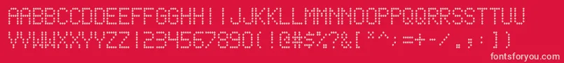 scoreboard Font – Pink Fonts on Red Background