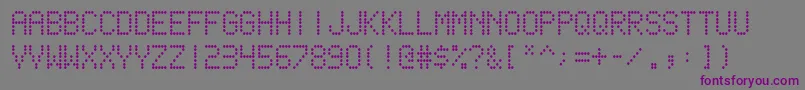 scoreboard Font – Purple Fonts on Gray Background