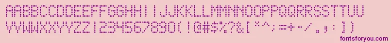 scoreboard Font – Purple Fonts on Pink Background