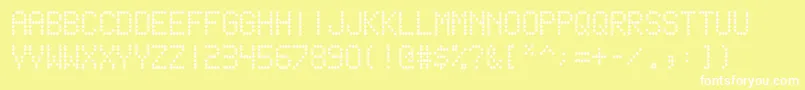 scoreboard Font – White Fonts on Yellow Background