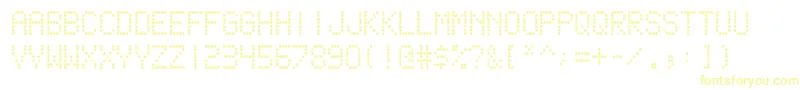 Fonte scoreboard – fontes amarelas em um fundo branco