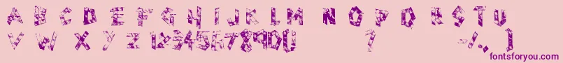 Scotch Taped Font – Purple Fonts on Pink Background