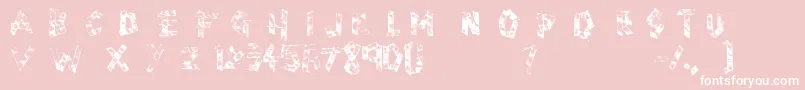 Scotch Taped Font – White Fonts on Pink Background