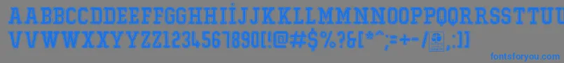 TypoCollegeDustyDemo Font – Blue Fonts on Gray Background