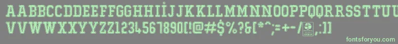 TypoCollegeDustyDemo Font – Green Fonts on Gray Background