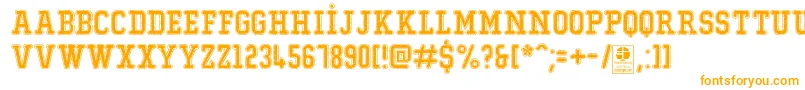 TypoCollegeDustyDemo Font – Orange Fonts on White Background