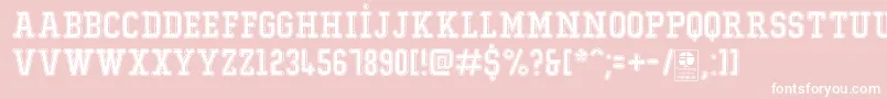 TypoCollegeDustyDemo Font – White Fonts on Pink Background