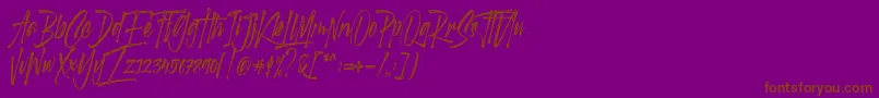 fuente Scotland stories DEMO – Fuentes Marrones Sobre Fondo Morado