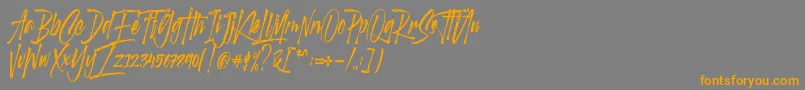 Scotland stories DEMO Font – Orange Fonts on Gray Background