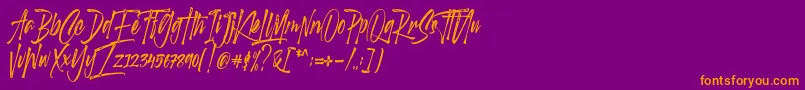 Scotland stories DEMO Font – Orange Fonts on Purple Background