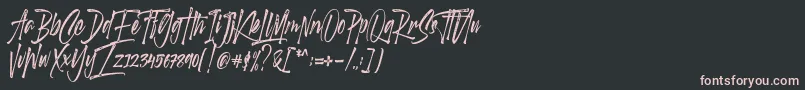 Scotland stories DEMO Font – Pink Fonts on Black Background