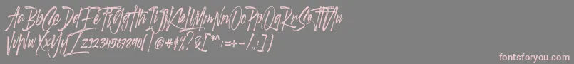 Scotland stories DEMO Font – Pink Fonts on Gray Background