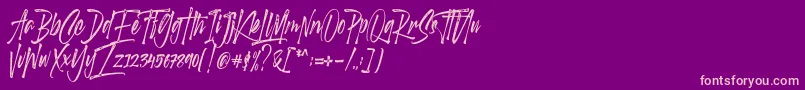 Scotland stories DEMO Font – Pink Fonts on Purple Background
