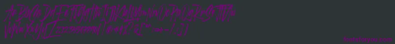 Scotland stories DEMO Font – Purple Fonts on Black Background