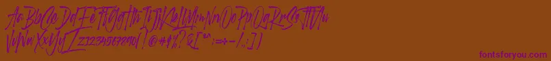 Scotland stories DEMO Font – Purple Fonts on Brown Background