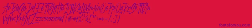 Scotland stories DEMO Font – Purple Fonts on Red Background