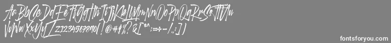 Scotland stories DEMO Font – White Fonts on Gray Background