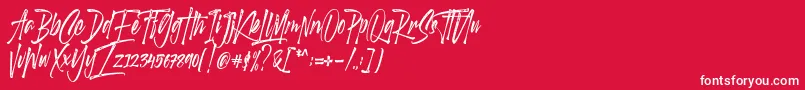 Scotland stories DEMO Font – White Fonts on Red Background