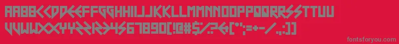 Scouser Ste Font – Gray Fonts on Red Background