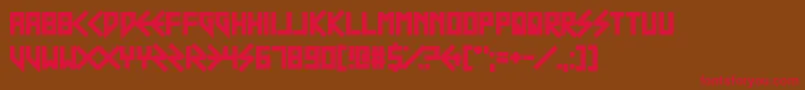 Scouser Ste Font – Red Fonts on Brown Background