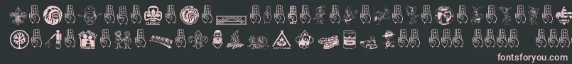 SCOUT015 Font – Pink Fonts on Black Background