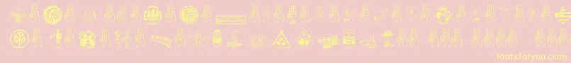 SCOUT015 Font – Yellow Fonts on Pink Background