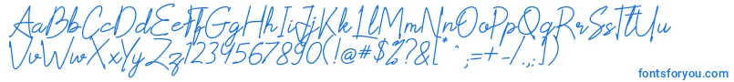 Scoutline Font – Blue Fonts on White Background