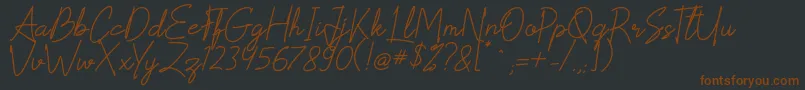 Scoutline Font – Brown Fonts on Black Background