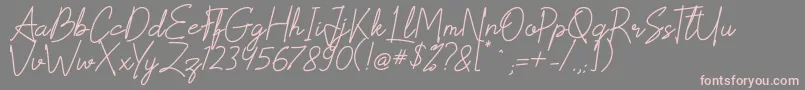 Scoutline Font – Pink Fonts on Gray Background