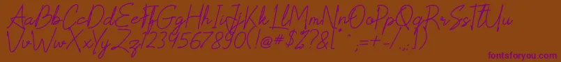 Шрифт Scoutline – фиолетовые шрифты на коричневом фоне