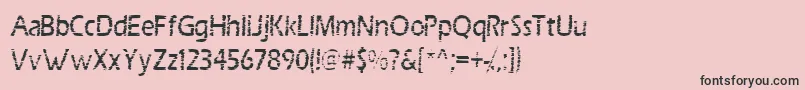 フォントSCRAB    – ピンクの背景に黒い文字