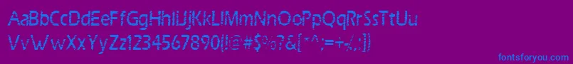 SCRAB    Font – Blue Fonts on Purple Background