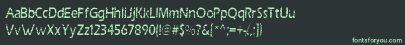 Шрифт SCRAB    – зелёные шрифты на чёрном фоне