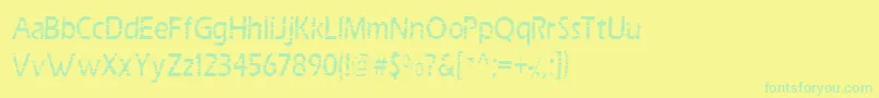 Шрифт SCRAB    – зелёные шрифты на жёлтом фоне