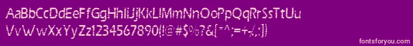 SCRAB    Font – Pink Fonts on Purple Background